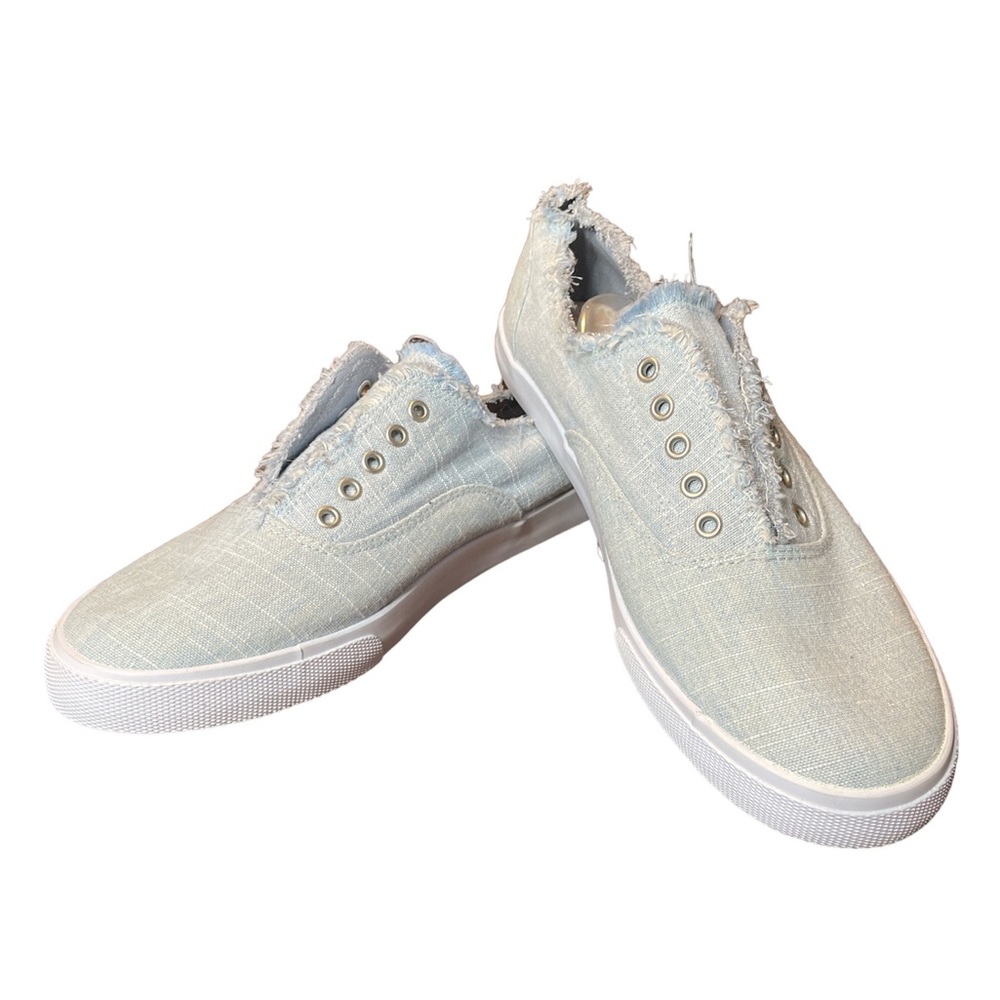 Austin Clothing Co. Raw Edge Light Blue Sneakers - Picture 5 of 10